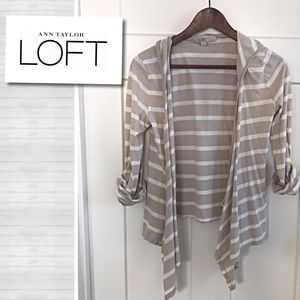 LOFT Striped Drapey Sweater